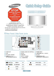 Samsung LN52A650A1FXZA Quick Setup Manual