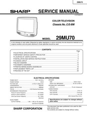 Sharp 29MU70 Service Manual