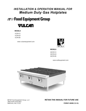 ITW Food Equipment Group Wolf WCRH12 Installation & Operation Manual