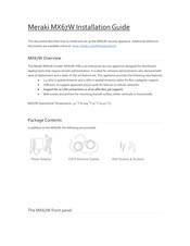 Meraki MX67W Installation Manual