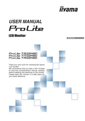 Iiyama ProLite T1932MSC-B1X User Manual