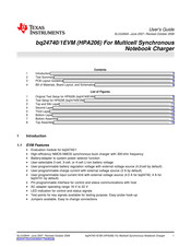 Texas Instruments bq24740/1EVM User Manual