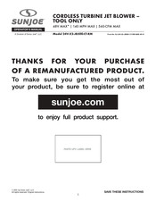 SNOWJOE Sunjoe 24V-X2-JB500-CT-RM Operator's Manual