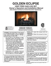 SHM GERRR18LP Owner's Operation And Installation Manual