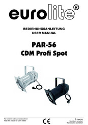 Eurolite PAR-56 CDM Profi Spot Manuals | ManualsLib