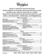 Whirlpool 3LWED4815 Use And Care Manual