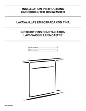 Whirlpool WDF518SAHW0 Installation Instructions Manual