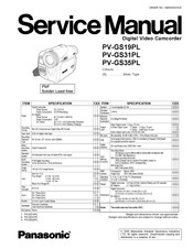 Panasonic PV-GS19PL Service Manual