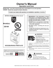 Hearth & Home Majestic SB100HB Owner's Manual