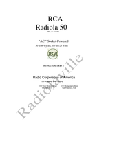 RCA 50 Manual