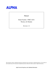 ADTRAN WMC-AC01 Manual