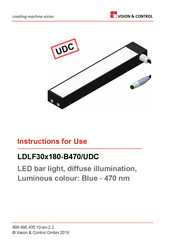 Vision & Control LDLF30x180-B470/UDC Installation Manual