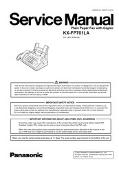 Panasonic KX-FP701LA Service Manual
