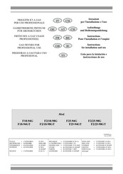 May Way F2/18-98GT Instructions For Installation And Use Manual