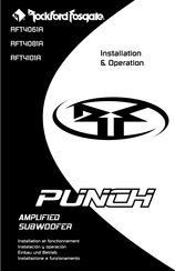 Rockford Fosgate Punch RFT4061A Installation & Operation Manual