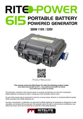Ritelite RITE-POWER 615 Manual