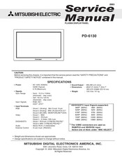 Mitsubishi Electric PD-6130 Service Manual