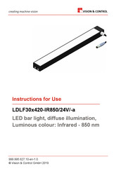 Vision & Control LDLF30x420-IR850/24V/-a Instructions For Use Manual