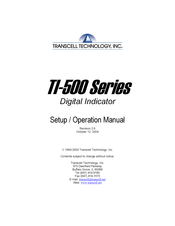 Transcell Technology TI-500E-SS3 Setup & Operation Manual