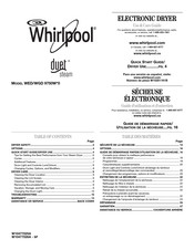 Whirlpool Duet Steam WED 9750W 0 Series Use & Care Manual