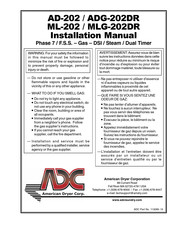 American Dryer ML-202 Installation Manual
