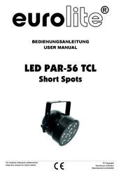 EuroLite LED PAR-56 TCL Short Spots User Manual