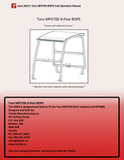 Tektite Toro MP5700 Operation Manual