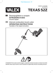 Valex TEXAS 52Z Operating Instructions Manual