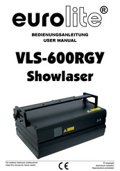 EuroLite Showlaser VLS-600RGY User Manual
