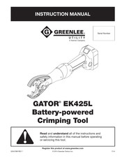 Textron Greenlee GATOR EK425LD11 Instruction Manual