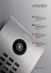 Doorbird D210 V Series Installation Manual