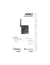 Watt Stopper MRR2 Installation Instructions Manual