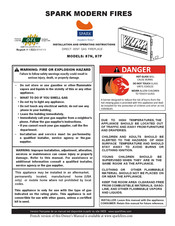 Spark modern fires 87P Installation And Operating Instructions Manual