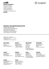 burgbad M1249 Fitting Instructions Manual