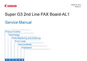 Canon Super G3 FAX board-AL1 Service Manual
