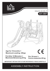 HOMCOM 331-007 Assembly Instruction Manual