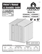 Arrow Storage Products EG66AN Owner's Manual & Assembly Manual