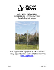 Jaypro Sports FNS-20 Installation Instructions Manual