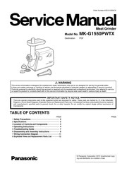 Panasonic MK-G1550PWTX Service Manual
