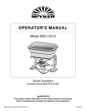 SPYKER S80-12010 Operator's Manual