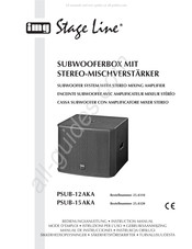 IMG STAGELINE PSUB-12AKA Instruction Manual