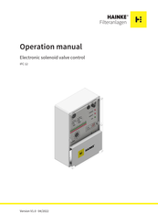 HAINKE IFC 10 Operation Manual