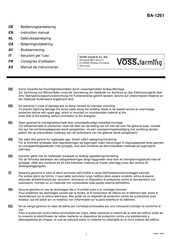 VOSS.farming BA-1261 Instruction Manual