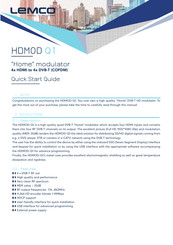 Lemco HDMOD Q1 Quick Start Manual