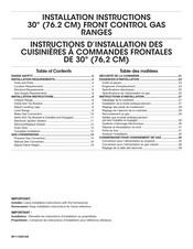 Whirlpool WEG515S0FV0 Installation Instructions Manual