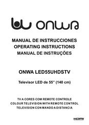 Onwa LED55UHDSTV Operating Instructions Manual