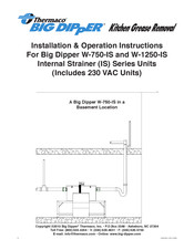Thermaco Internal Strainer Series Installation & Operation Instructions