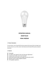 HANK Electronics HKWL-RGB03W Operating Manual