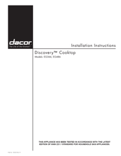Dacor Discovery EG486SCHNG Installation Instructions Manual