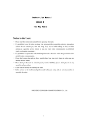 Covalue CU600-2 Instruction Manual